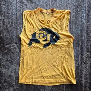 VINTAGE UC BOULDER THE BUFFS ARE BACK TANK TOP MUSCLE SHIRT MENS LARGE 80S 90S